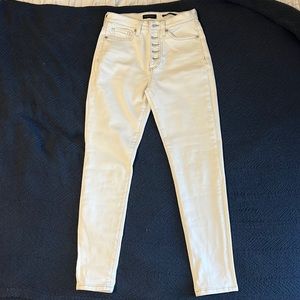 Banana Republic white high rise skinny jeans 26